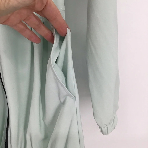 Zella Girl’s Bubble Front Full Zip Light Jacket Teal Surf Color Size L 10-12 - Picture 7 of 9